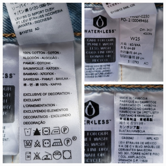 Levi's 501 Distressed Mini Denim Casual Summer Jean Shorts- Light Washed - Picture 9 of 9